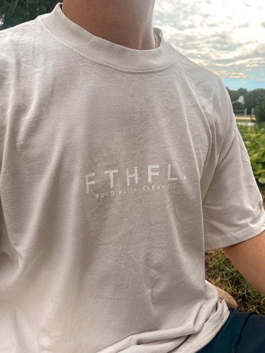 YHWH Oversized Tee | Faded Bone | LIMITED